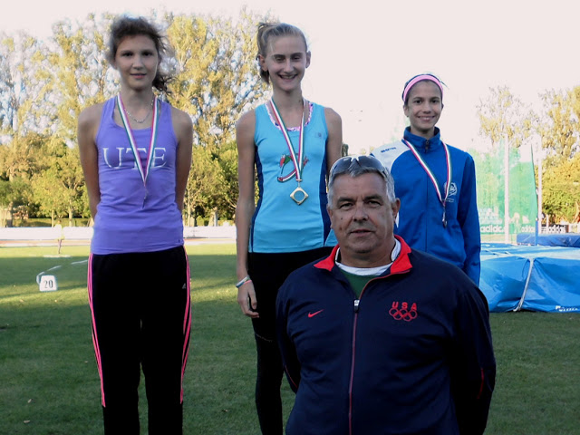 Szűcs Szabina aranyérmes és edzője, Adamik Zoltán
