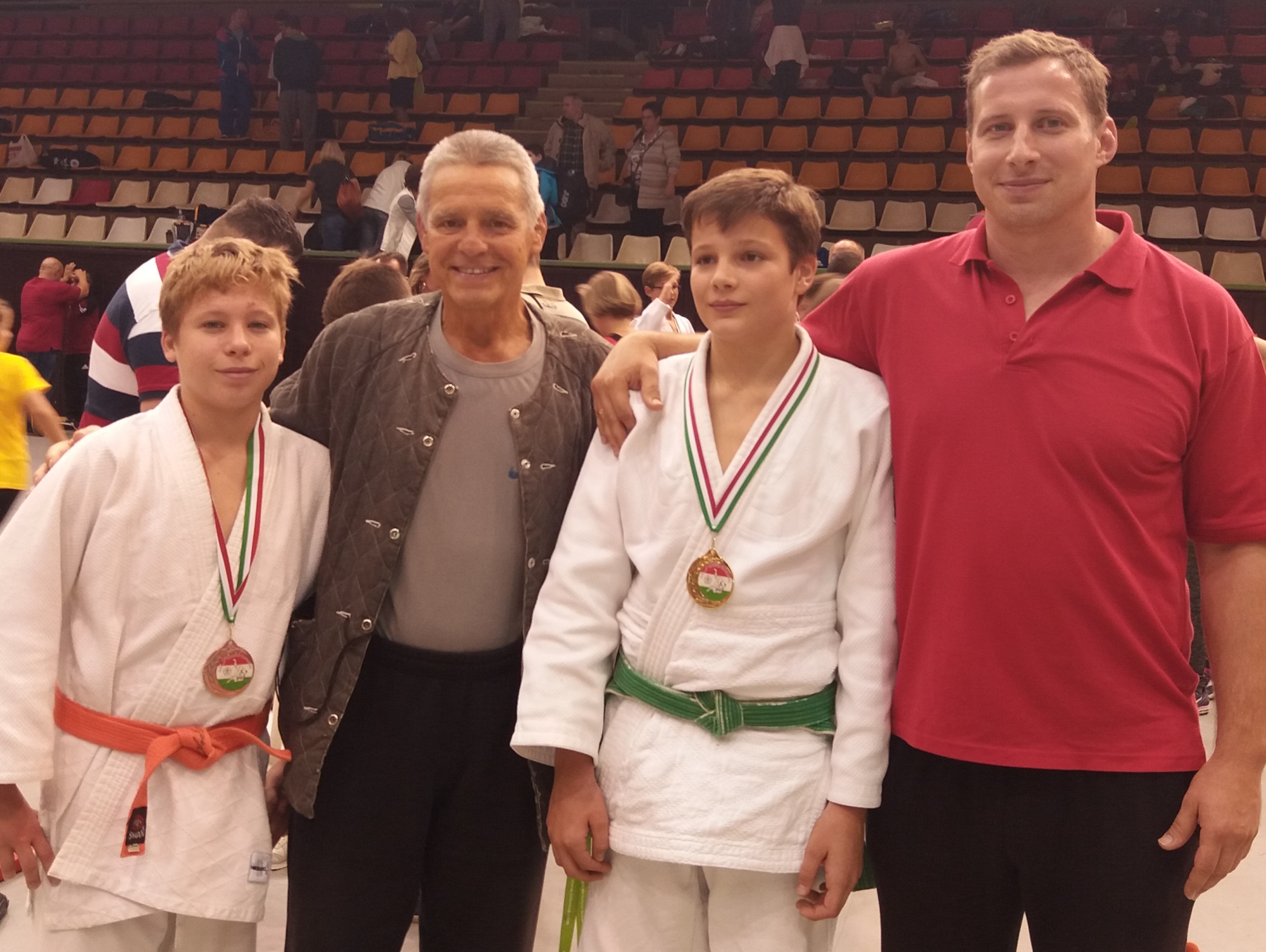 Pusztai Zalán és Major Ádám edzőikkel